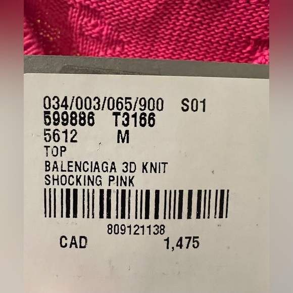 Balenciaga 3D knit shocking pink - Picture 3 of 10